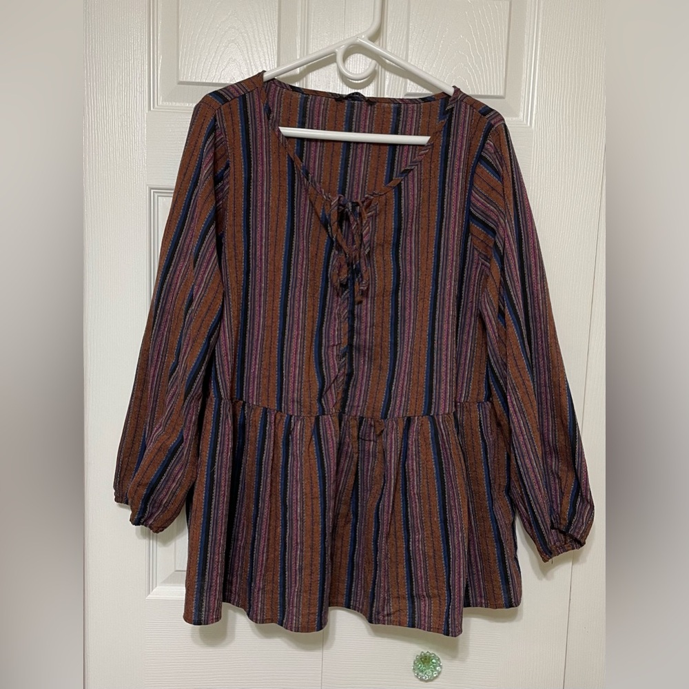 Bloomchic Multicolor Striped Blouse - image 1